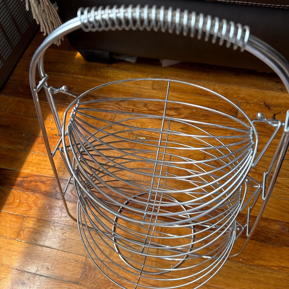 Silver Metal Wire Basket